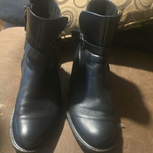 Ecco Black Leather Ankle Boots